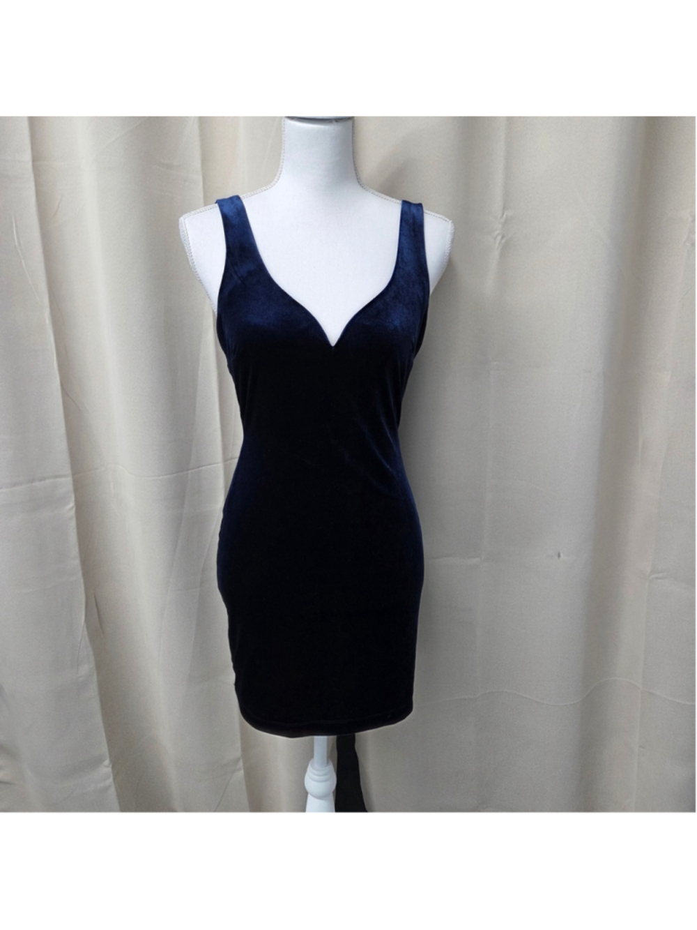 B Darlin Navy Blue Backless Dress Bodycon Party Evening Size 6